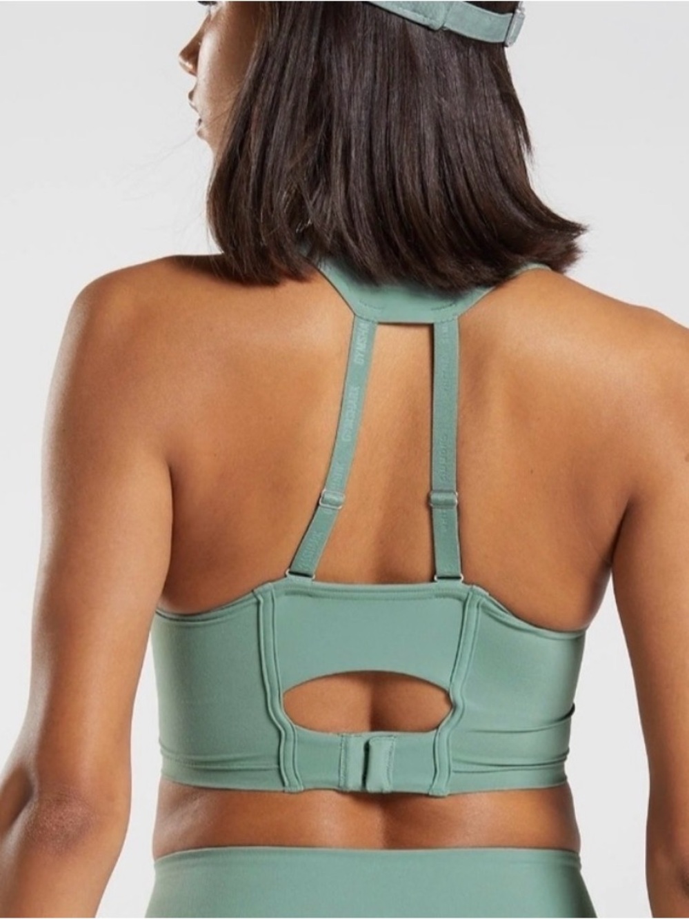 Gymshark x Whitney Simmons Longline Sage Workout Tank Longline Bra - Picture 3 of 5